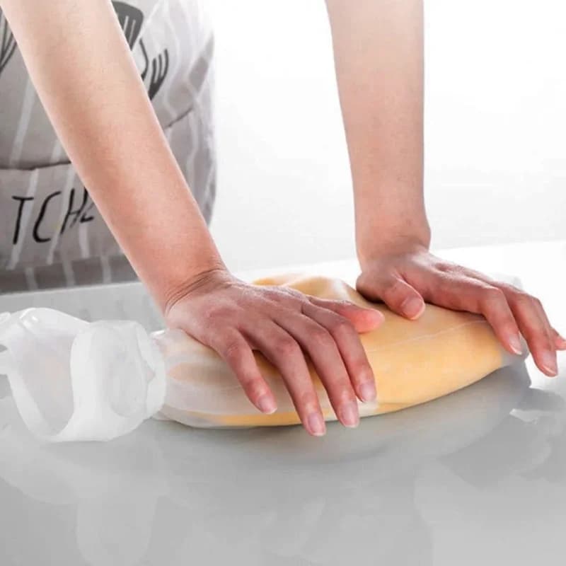 Ergonomik Şeffaf Silikon Hamur Yoğurma Torbası 30 cm Çok Amaçlı