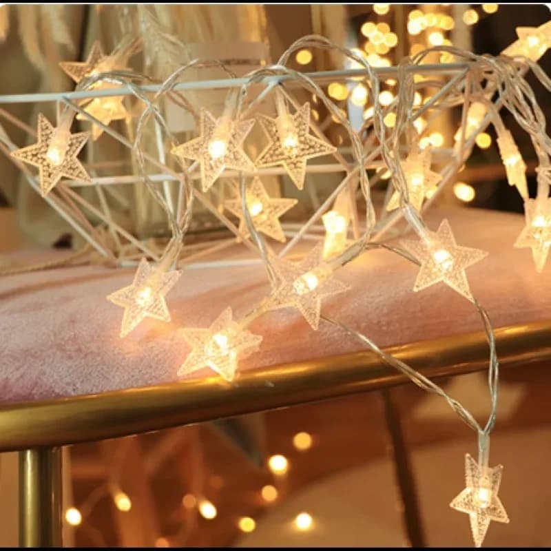 Gün Işığı Yıldız 10 Metre 60 Led 3,5 Cm Dekorasyon