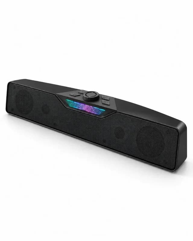 Şık Tasarımlı Bluetooth Soundbar Hoparlör 6w Siyah