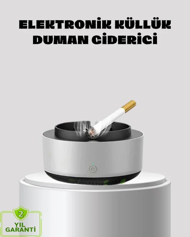 Küllük ve Hava Temizleyici 2’si 1 Arada – Sigara Kokusu Giderici, Araba ve Ofis İçin