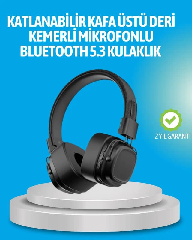Deep Bass Destekli Kablosuz Katlanabilir Kulak Üstü Kulaklık