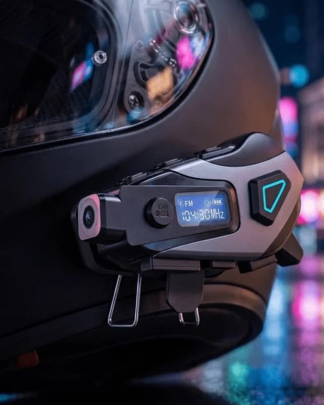 Kask İçi Bluetooth Kulaklık Kamera Özellikli Uzun Pil Ömrü ve Su Geçirmez