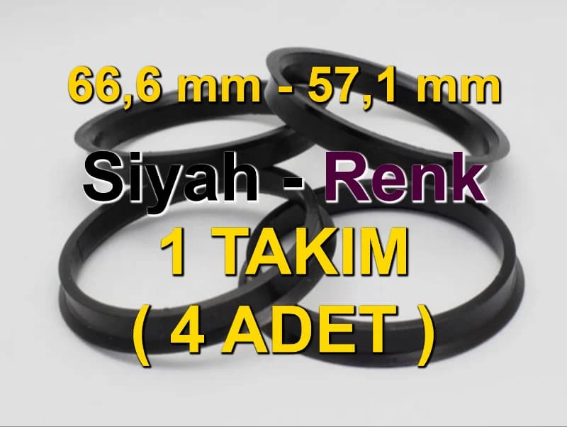 1 takım jant göbek bileziği - 66,6 mm 57,1mm - jant göbeği bilezik-aparat