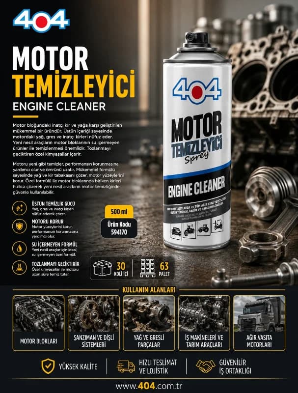 404 Motor Temizleme Spreyi 500 ml