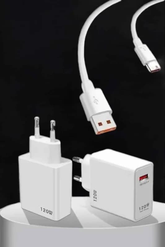 Hızlı Şarj Aleti 120w Turbo Uyumlu Telefonlar İçin (type-c Model)