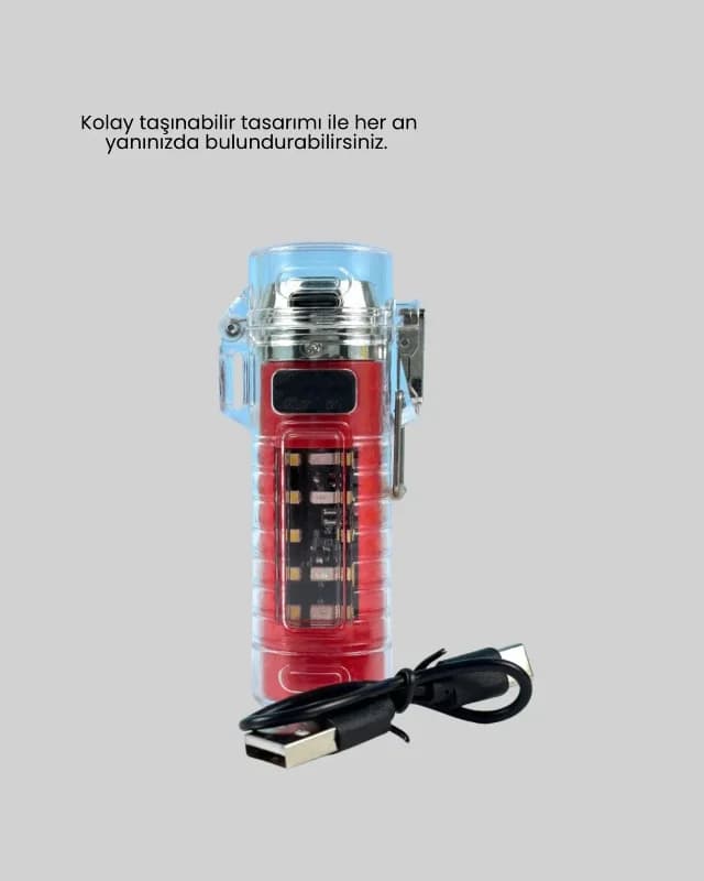 Çoklu Işık Modlu Rüzgar Geçirmez Elektrikli Çakmak 1 Adet