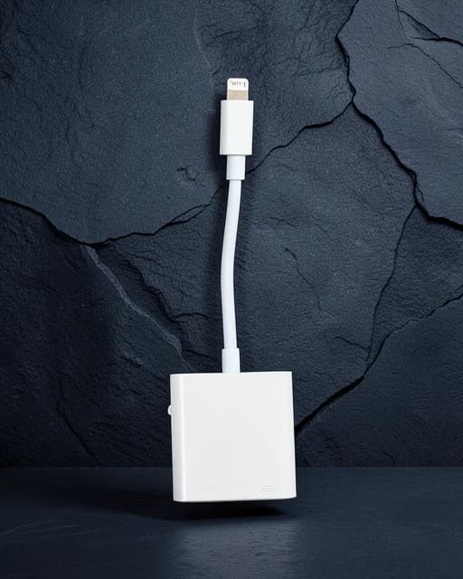 Apr22 Iphone Otg 2in1 - Beyaz
