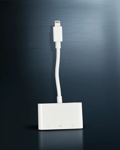 Apr23 Iphone Otg 3in1 - Beyaz