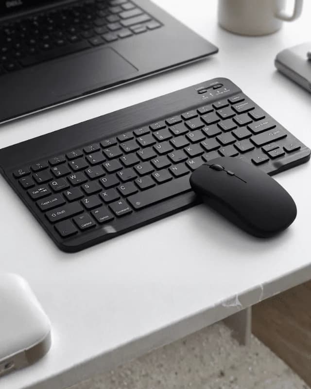 Kablosuz Bluetooth Klavye Mouse Seti Wireless Sessiz İnce Tasarım Çoklu Uyumlu