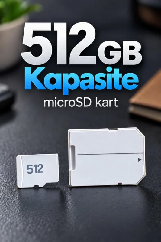 MicroSD Hafıza Kartı 512 GB SD Adaptörlü