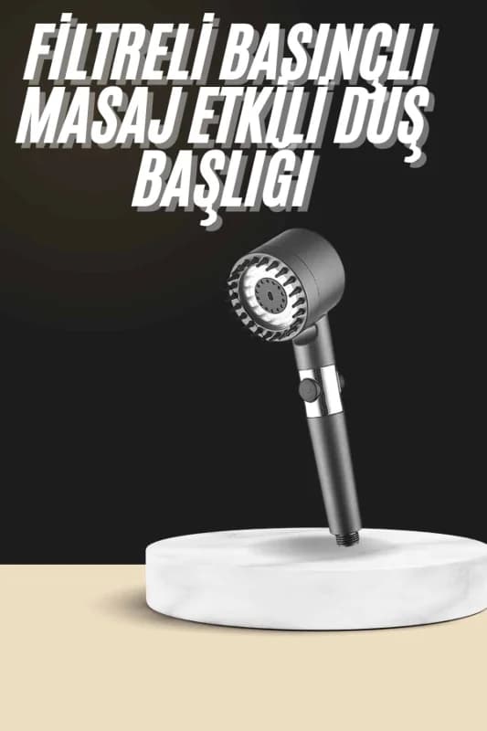 Duş Başlığı Profesyonel Masaj Başlıklı 3 Modlu Yeni Nesil Masaj Uçlu Su Tasarruflu