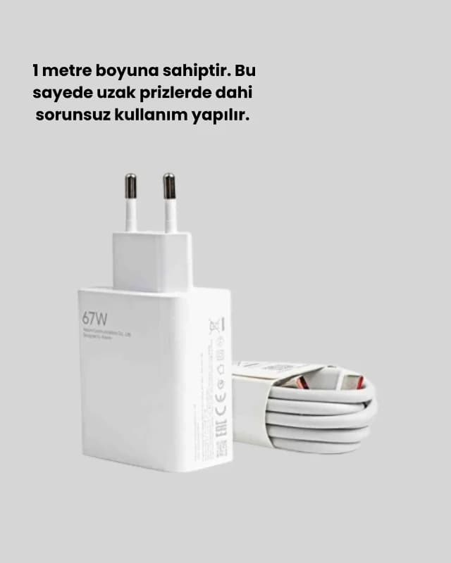 Hızlı Şarj Adaptörü 67 Watt Type C Asus Zenfone Uyumlu