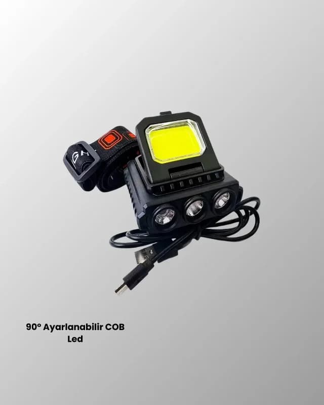 Güçlü 800 Lumen Led Kafa Lambası Type C Şarjlı