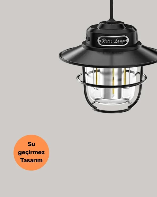 Retro Tasarım Hafif Kamp Lambası 1 Adet