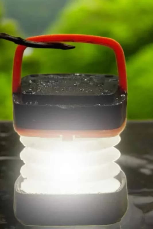 Beyaz Katlanabilir Led Lamba 1200 Mah Şarjlı Taşınabilir El Feneri