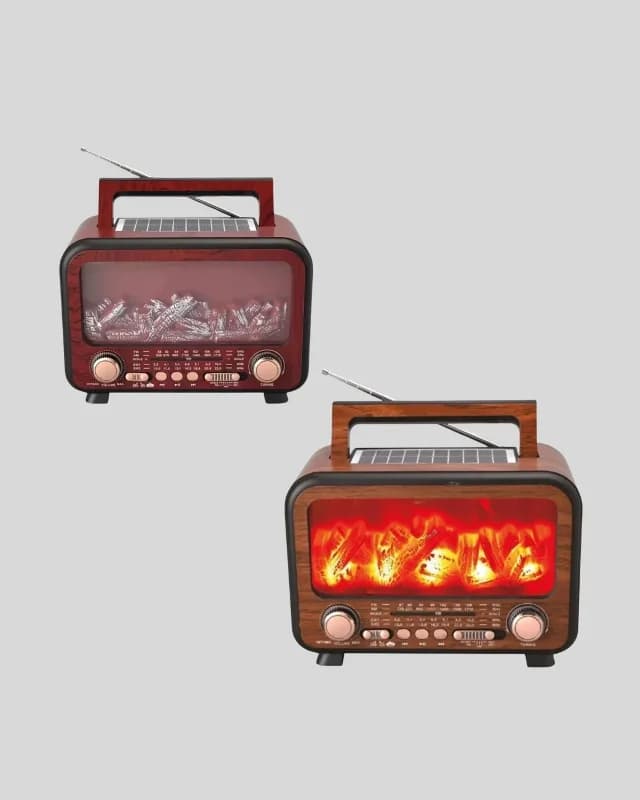 Taşınabilir Bluetooth Hoparlör 7w Solar Şarjlı Alev Efektli
