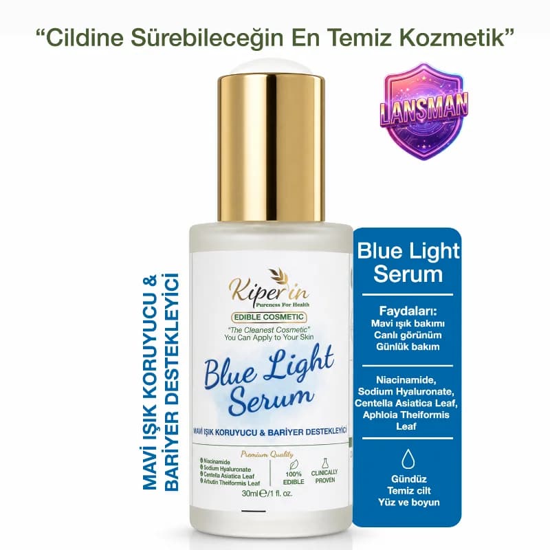 Blue Light Serum | Mavi Işık Koruyucu & Bariyer Desteği | Centella, Aphloia, Hyaluronik Asit | 30mL