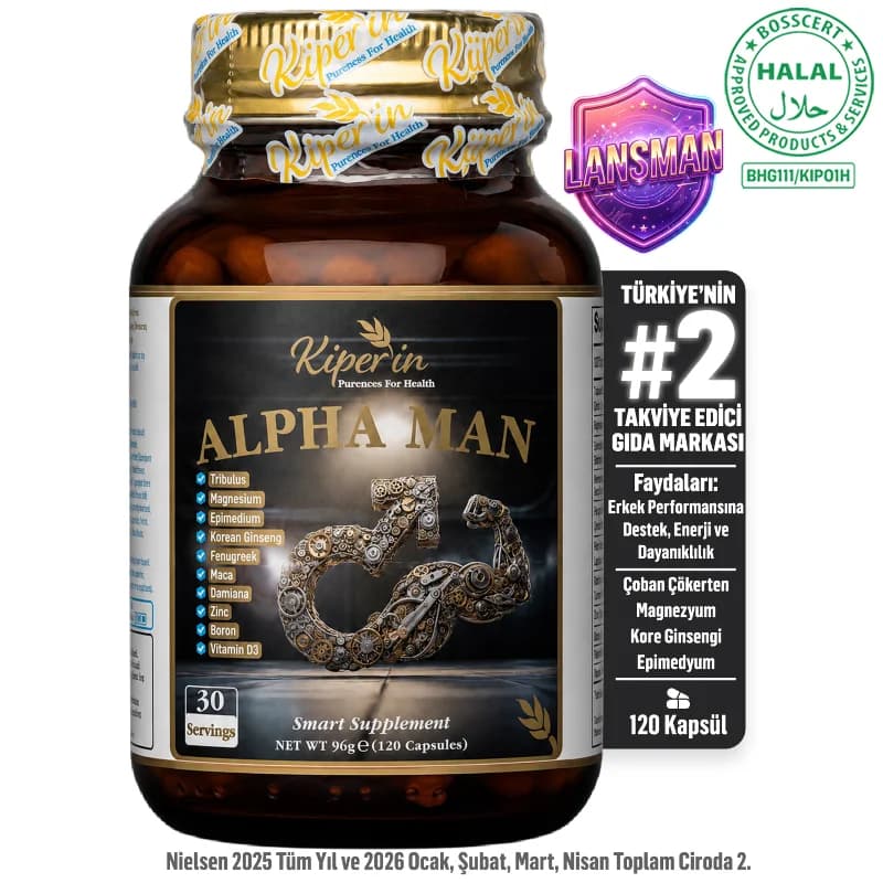 Alpha Man | Premium Erkek Formula | 120 Kapsül