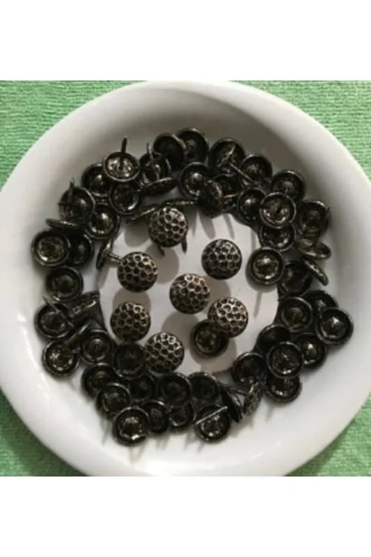Kabara Raptiye Koltuk Çivisi Antik Eskitme Petek Çapı 11mm 50adet