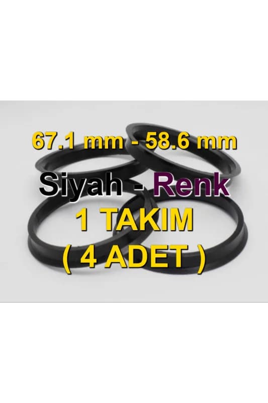 1 takım jant göbek bileziği - 67.1 mm-58.6mm - jant göbeği bilezik-aparat