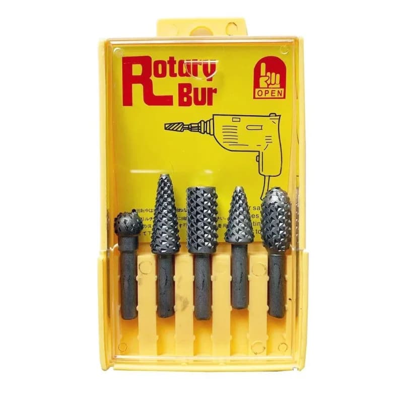 Ahşap Törpü Seti 5'li Takım 6.5 Mm Sap 12 Mm Kafa