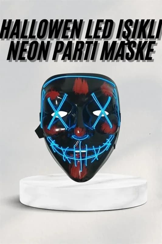 Cadılar Bayramı İçin Led Işıklı Neon Maske 100 Gram