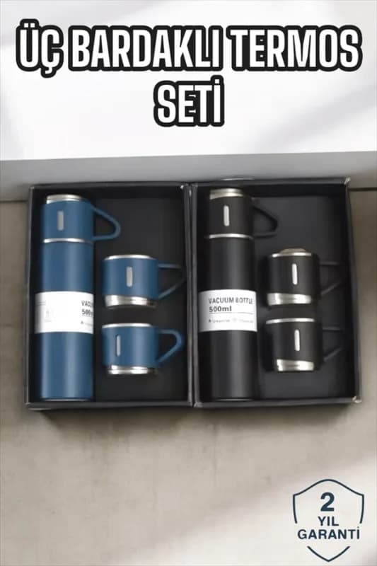 Dayanıklı Termos Seti 3 Adet 500 Ml Uzun Süre Isı Koruma