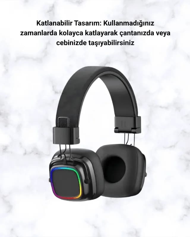 Kablosuz Kulak Üstü Kulaklık Bt 5.3 Yüksek Ses Kalitesi