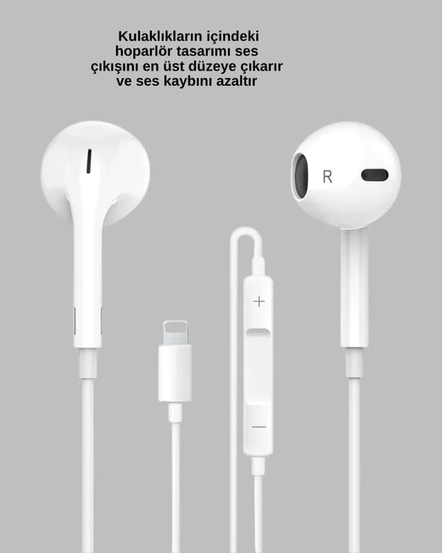 Ergonomik Kablolu Kulaklık İphone 14 Uyumlu Ultra Hafif