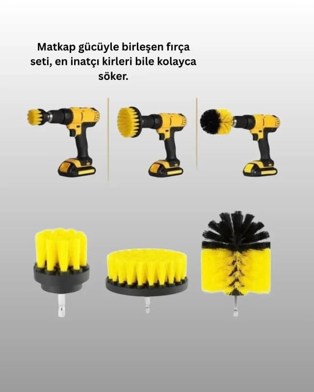 Hijyenik Temizlik Fırçası Seti 3 Adet Banyo Ve Zemin İçin