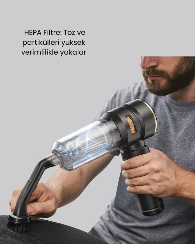 Şarjlı Süpürge 15000 Pa Emiş Gücü İle Hava Üfleme Özellikli