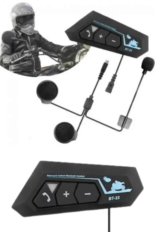 Ergonomik Bluetooth Kulaklık 5.0 Intercom Uyumlu Motosiklet