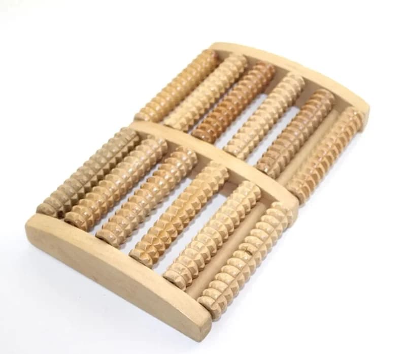 Ergonomik Ahşap Masaj Aleti 12 Silindirli Rahatlatıcı