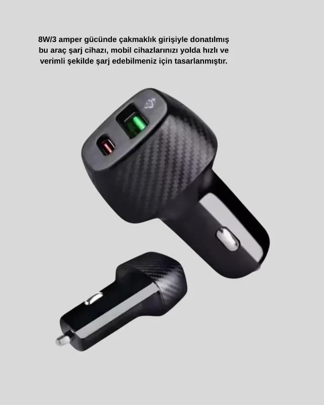 Fonksiyonel Bluetooth Müzik Kiti Ve Type-c Pd Araç Şarj Seti