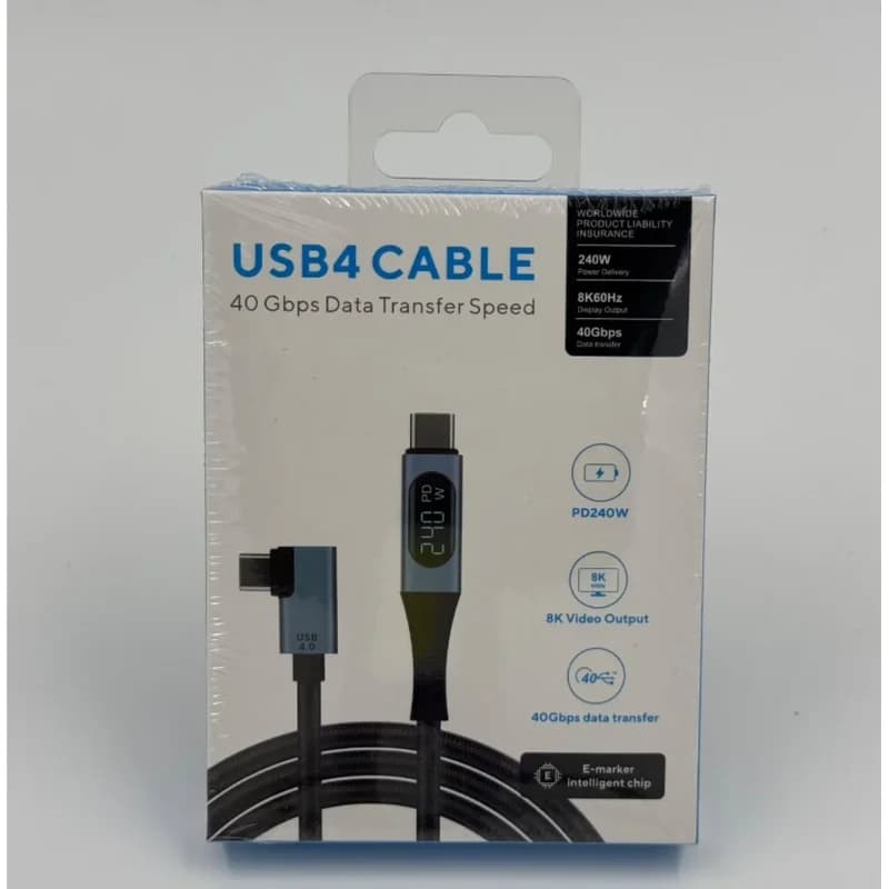 Yüksek Hızda Usb 4 Kablo 1m 240w 8k 60hz Performansı