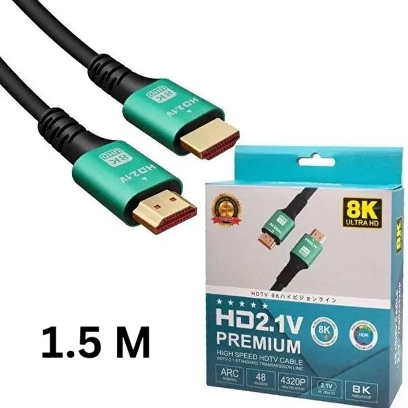 Ultra Hd 8k Hdmı Kablo 1.5 M Yüksek Hızlı Veri Aktarımı