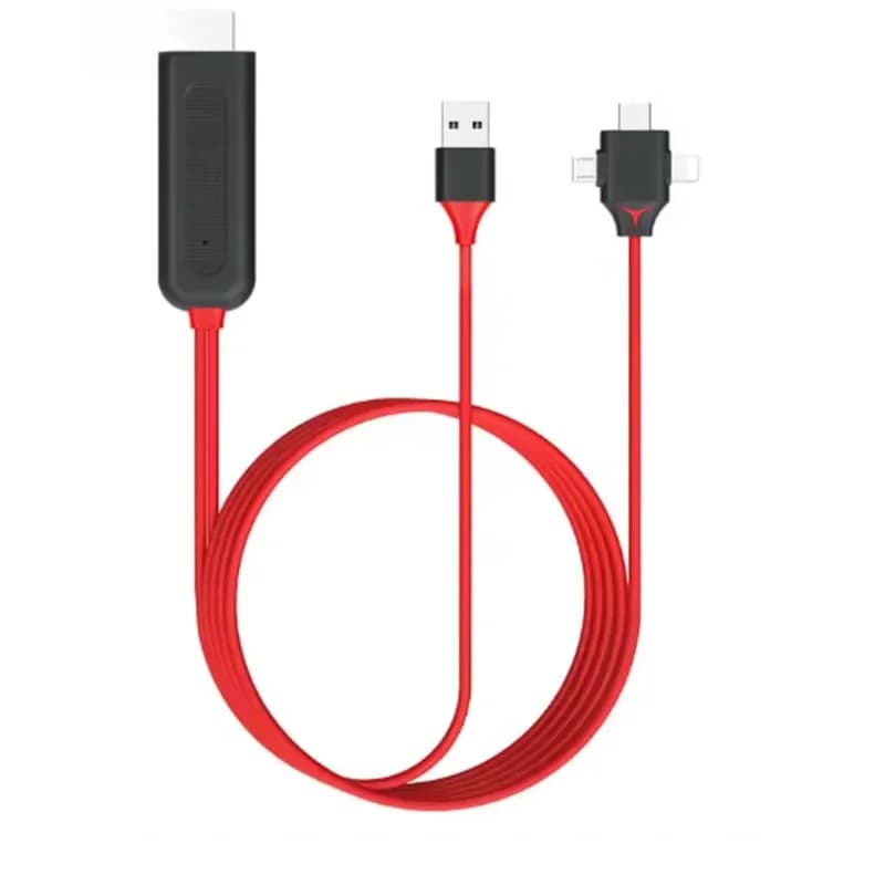 3'ü 1 Arada Usb Hdmı Kablo Full Hd 1080p Bağlantı