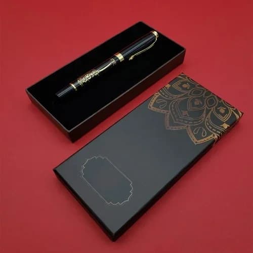 Şık Mandala Desenli Besmele Kabartmalı Roller Kalem 14 Cm