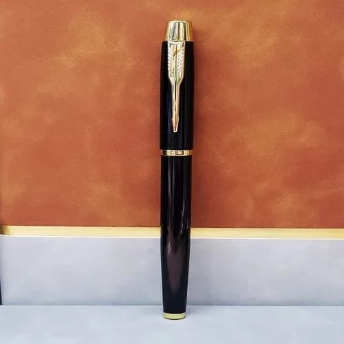Şık Metal Siyah Gold Roller Kalem 13 Cm