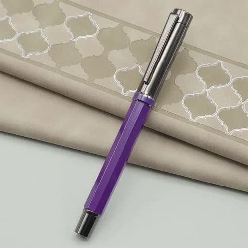 Şık Mor Metal Roller İmza Kalemi 14 Cm Hediye Seçeneği