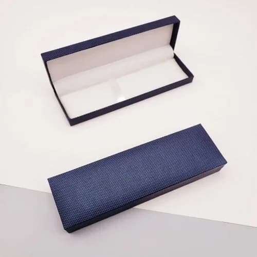 Şık Lacivert Kalem Kutusu 16 Cm X 5 Cm Hediye Aksesuarı