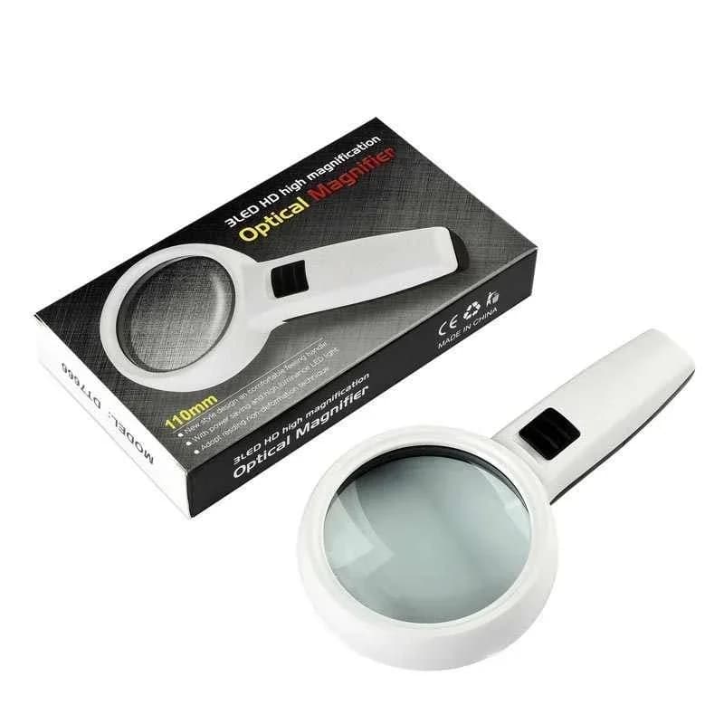 Işıklı Büyüteç 3 Ledli 75 Mm Lens İle Para Kontrol