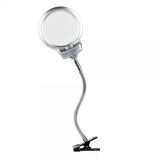Masa Üstü Mandallı Led Büyüteç 2.5x130mm 5x24mm