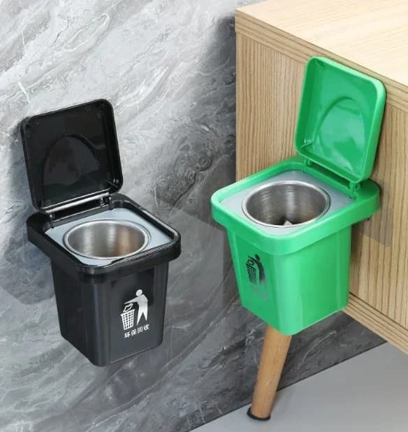 Kapaklı Küllük Çöp Kovası Duvara Monte 1 Adet