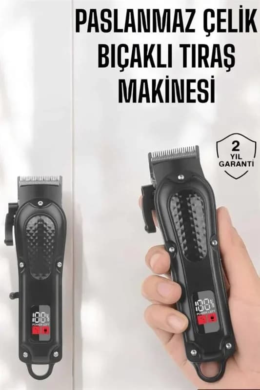Dijital Göstergeli Sıfır Tıraş Makinesi 1 Adet Taşınabilir