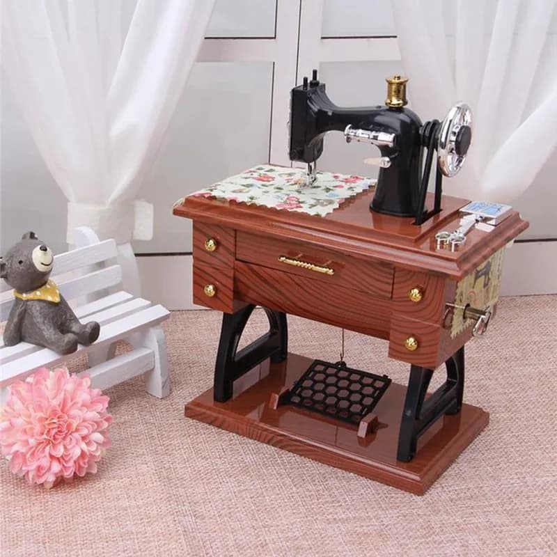 Makinesi Müzik Kutusu 20x15 Cm (dikiş Model)