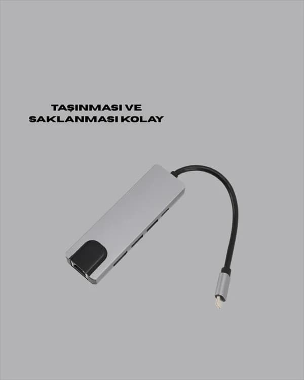 Kompakt Usb-c Çoklu Bağlantı Merkezi 5 Gbps Seyahat İçin