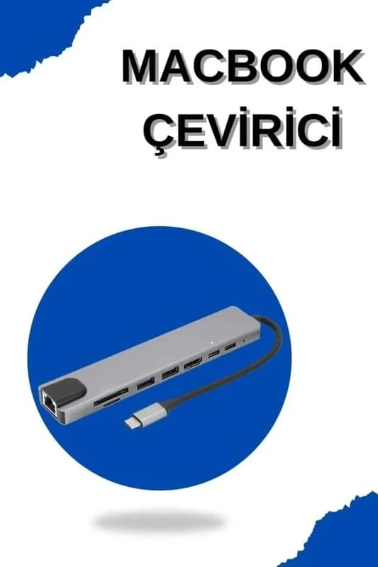 Pratik Dönüştürücü Adaptör Type-c Hdmı Usb 3.0 Macbook