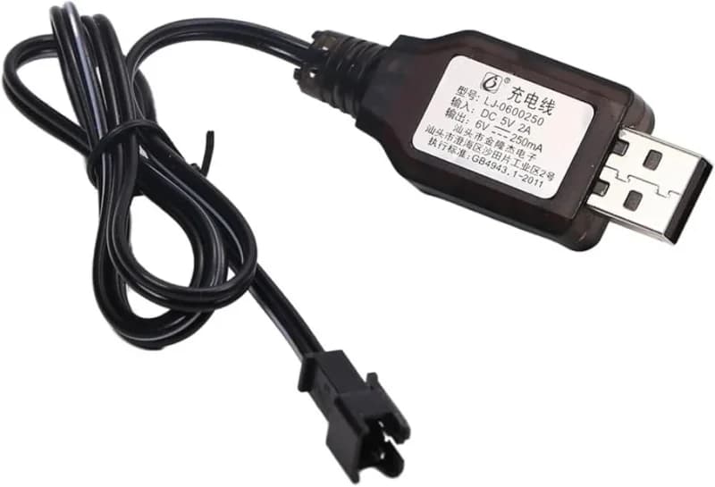 Usb Şarjlı 6v Oyuncak Bataryası Sm-2p Dişi