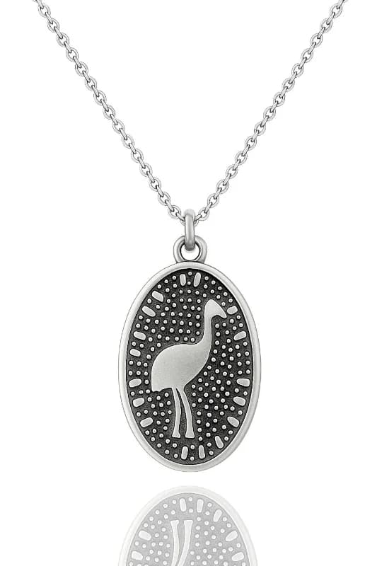 Göbeklitepe Koleksiyonu Turna Kuşu 925 Ayar Gümüş Kolye